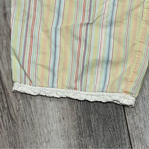 Vintage Victoria’s Secret Striped Capri Pajama Pants Small Yellow Blue Pink - Picture 3 of 12